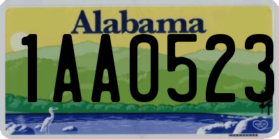 AL license plate 1AA0523