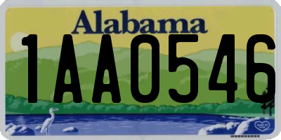 AL license plate 1AA0546