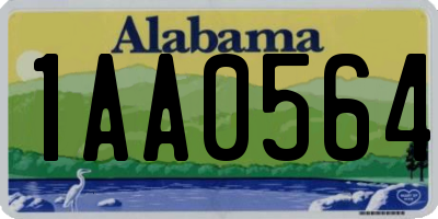 AL license plate 1AA0564