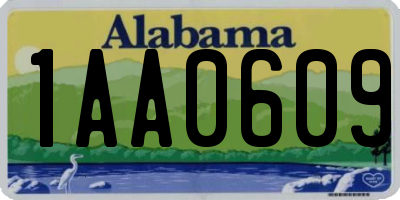 AL license plate 1AA0609