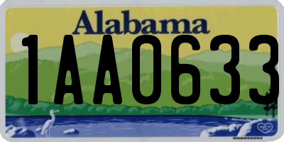 AL license plate 1AA0633
