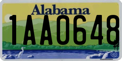 AL license plate 1AA0648