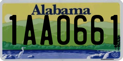 AL license plate 1AA0661