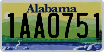 AL license plate 1AA0751