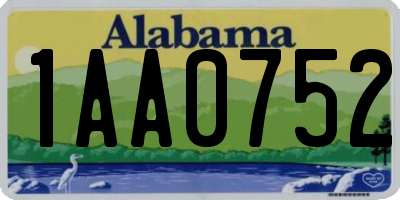AL license plate 1AA0752