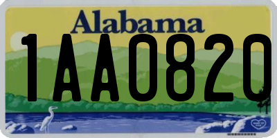 AL license plate 1AA0820