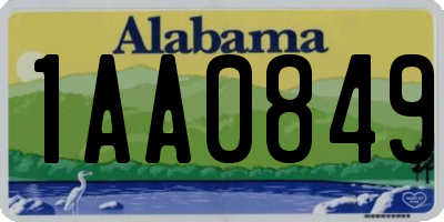 AL license plate 1AA0849