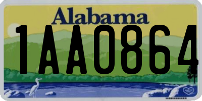 AL license plate 1AA0864