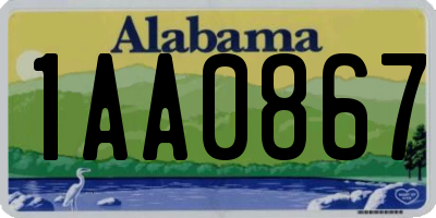 AL license plate 1AA0867