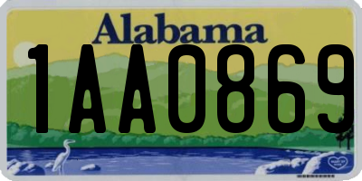 AL license plate 1AA0869