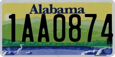AL license plate 1AA0874