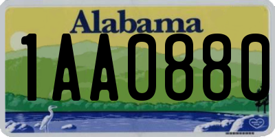 AL license plate 1AA0880