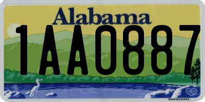 AL license plate 1AA0887