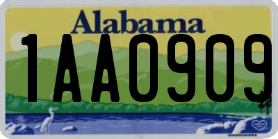 AL license plate 1AA0909