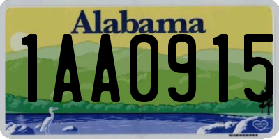 AL license plate 1AA0915