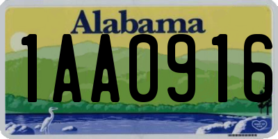AL license plate 1AA0916