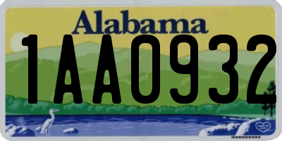 AL license plate 1AA0932