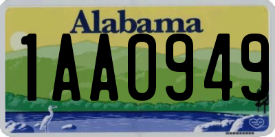 AL license plate 1AA0949