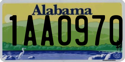 AL license plate 1AA0970