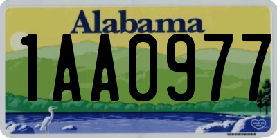 AL license plate 1AA0977