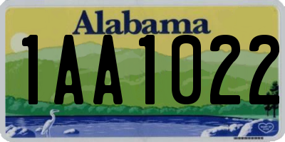 AL license plate 1AA1022