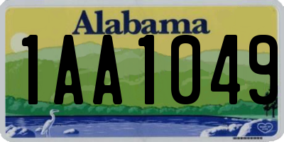 AL license plate 1AA1049