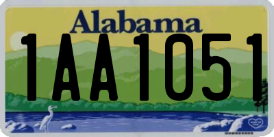 AL license plate 1AA1051