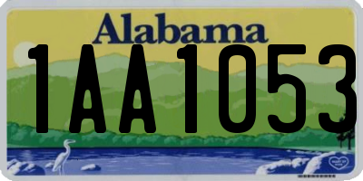 AL license plate 1AA1053