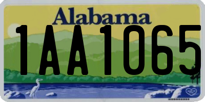 AL license plate 1AA1065