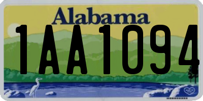 AL license plate 1AA1094