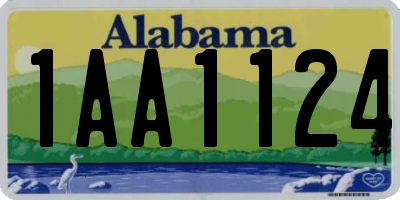 AL license plate 1AA1124