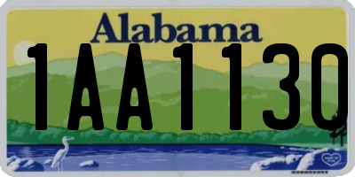 AL license plate 1AA1130