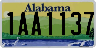 AL license plate 1AA1137