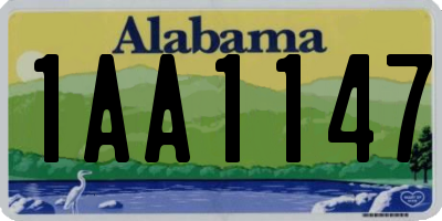 AL license plate 1AA1147