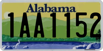 AL license plate 1AA1152