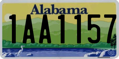 AL license plate 1AA1157