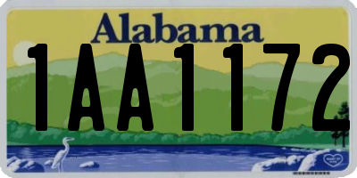 AL license plate 1AA1172