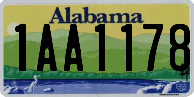 AL license plate 1AA1178