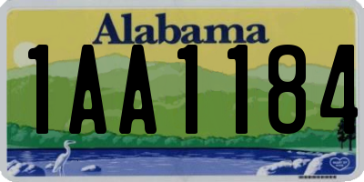 AL license plate 1AA1184