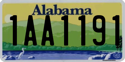 AL license plate 1AA1191