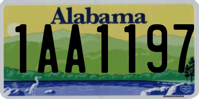AL license plate 1AA1197