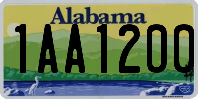 AL license plate 1AA1200