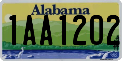 AL license plate 1AA1202