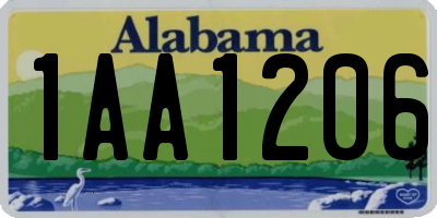 AL license plate 1AA1206