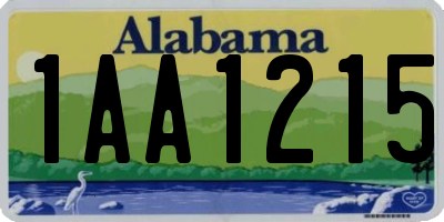 AL license plate 1AA1215
