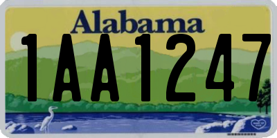AL license plate 1AA1247