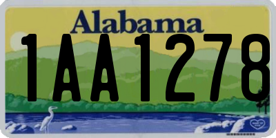 AL license plate 1AA1278