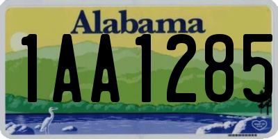 AL license plate 1AA1285