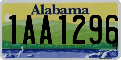 AL license plate 1AA1296