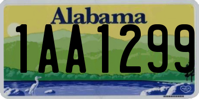 AL license plate 1AA1299